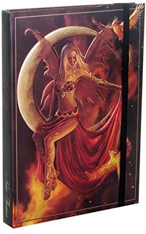 Moon Fairy Fire Moon Embossed Journal Diary Notebook with Strip 6" X 8"
