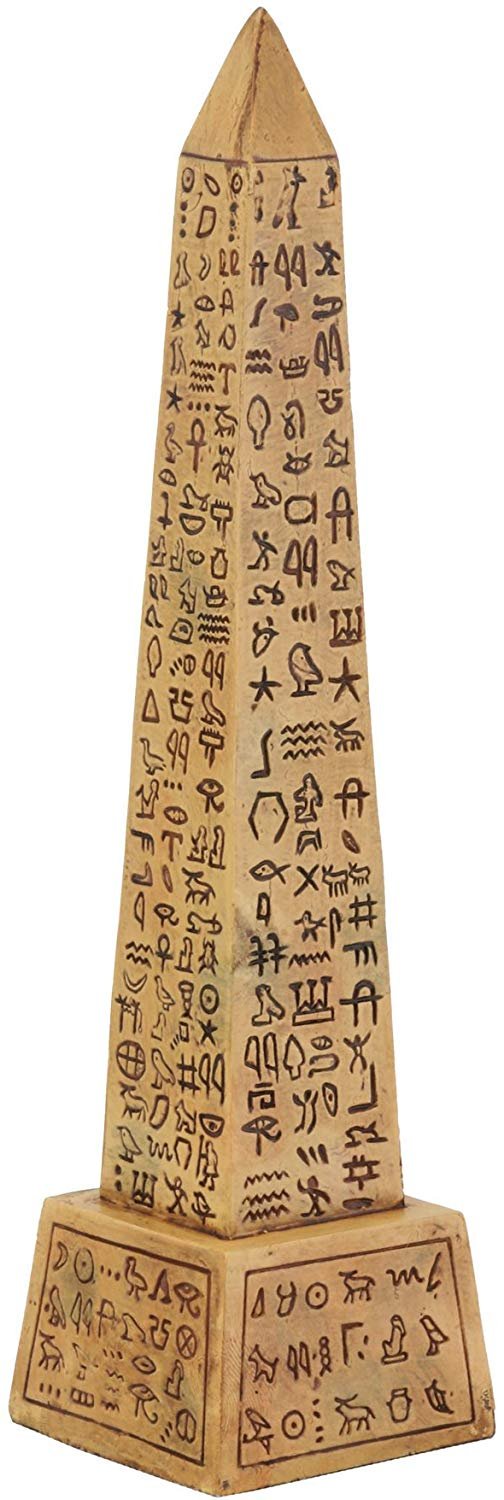 Brown Egyptian Obelisk Collectible Figurine