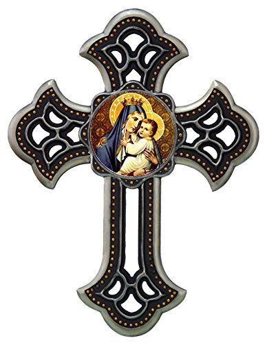 PTC 12.25 Inch Our Lady of Mount Carmel Accented Cross Statue Figurine