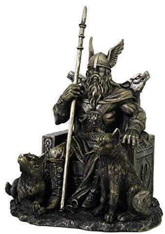 Norse Mythology King of Asgard Sitting Odin Collectible Figurine