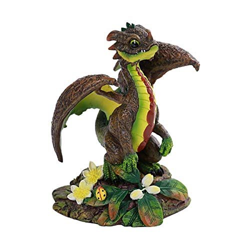 Pacific Giftware PT Avocado Flower Small Dragon Home Decorative Resin Figurine