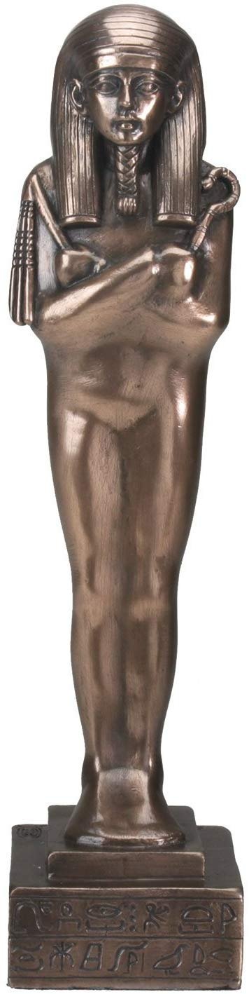 Bronze Egyptian Shabti Figurine Display