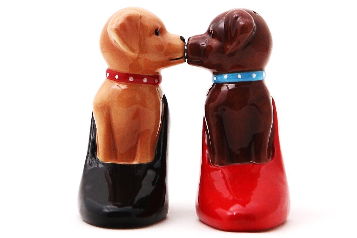 Puppies in Pumps Attractives Salt Pepper Shaker Made of Ceramic