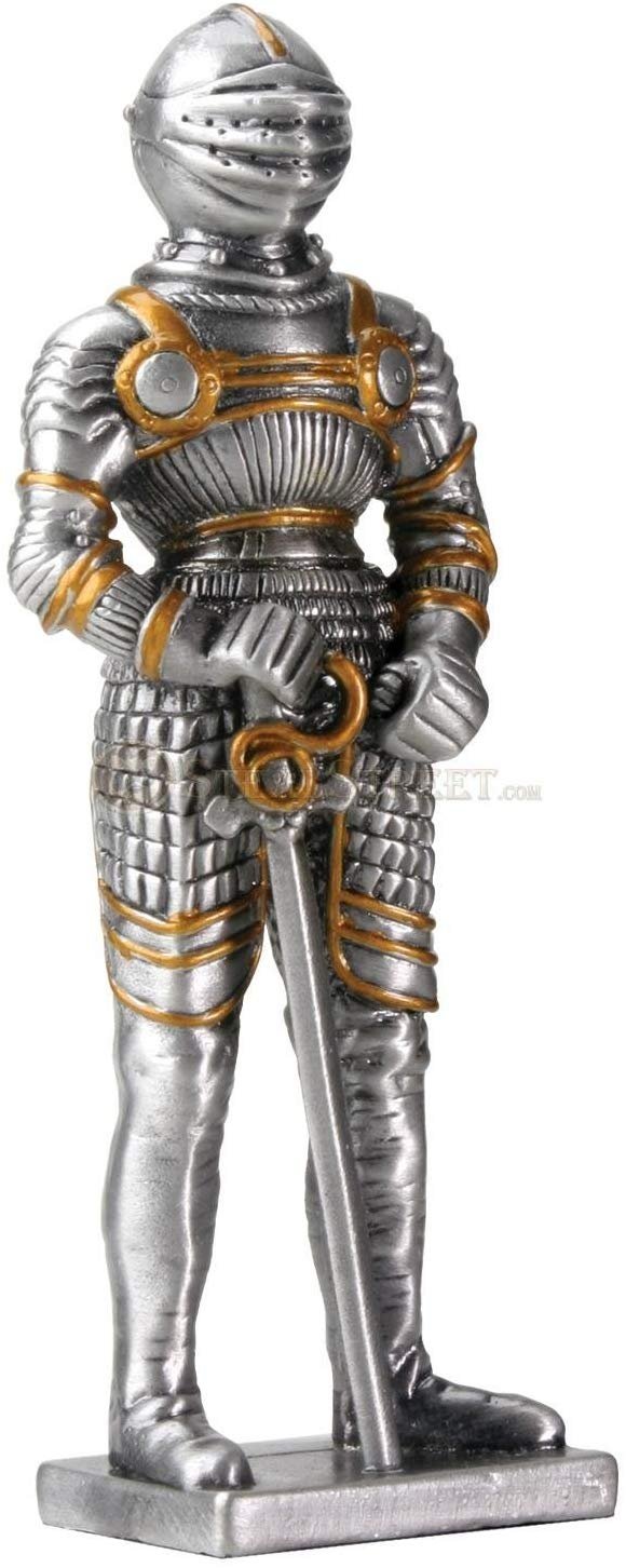 Pewter German Knight Statue Figurine Decoration