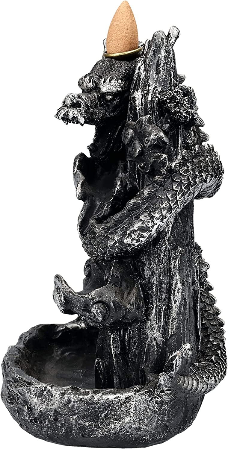 Chinese Dragon Backflow Burner Resin Figurine