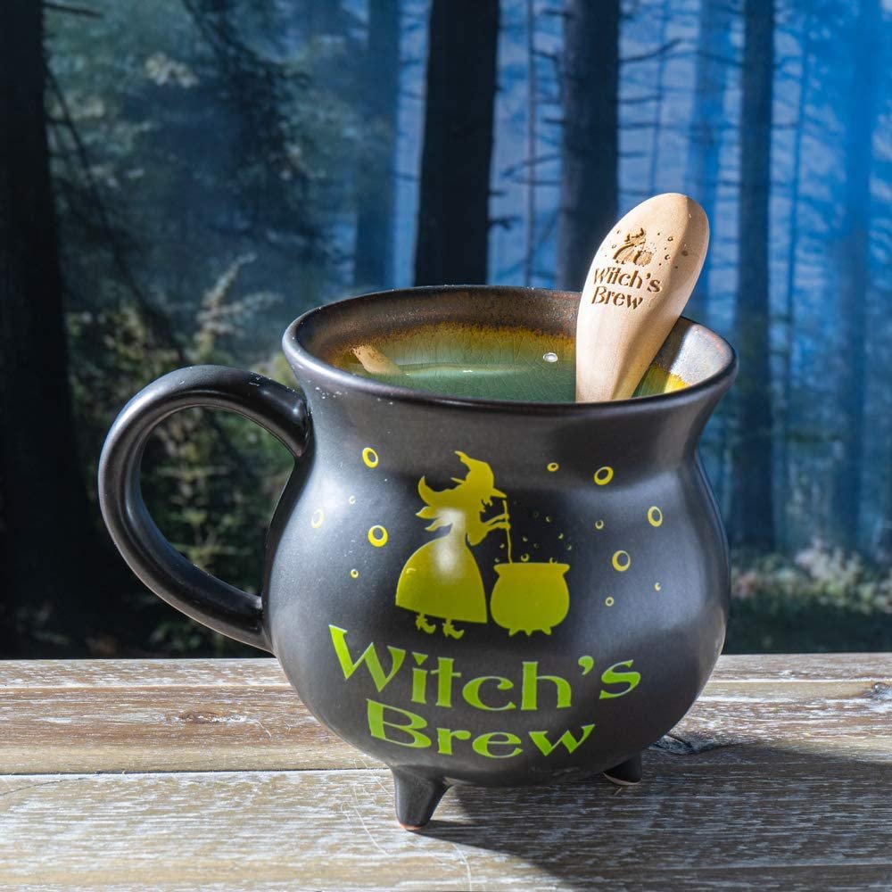 Pacific Giftware Laser Engraved Witch's Brew Wooden Spoon 6.75" Long Witch's Brew Laser Engraved