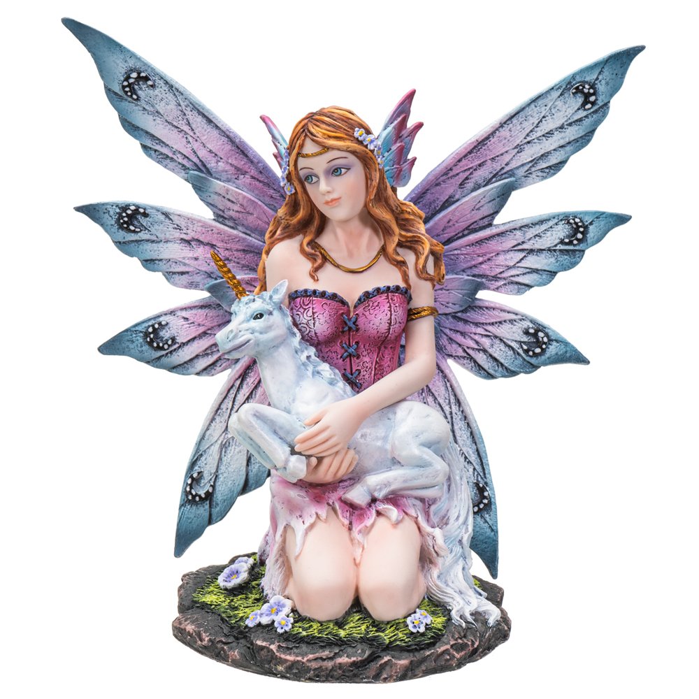 BOTEGA EXCLUSIVE Fairy Princess with Unicorn Baby Collectible Figurine Statue