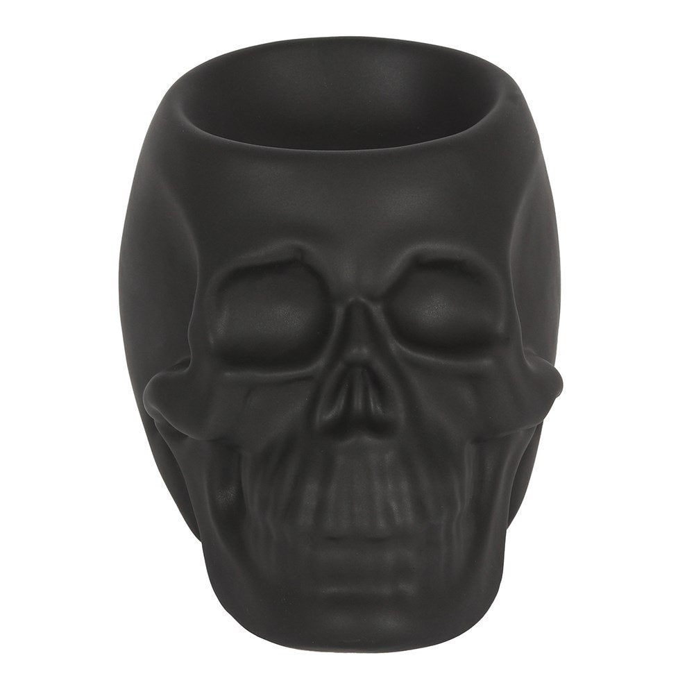 Pacific Giftware White Skull Aromatherapy Oil Burner Wax Warmer Tealight Holder