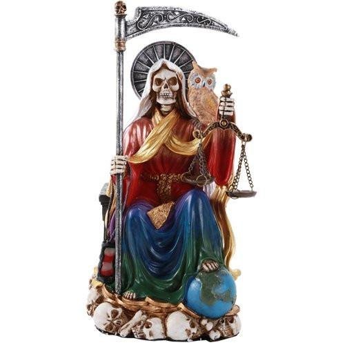 Santa Muerte Saint of Holy Death Seated Religious Statue 9 Inch