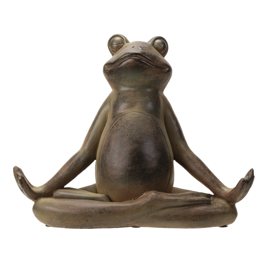 The Inner Peace of A Frog Yoga Toad In Meditation Figurine Collectible Sculpture Garden Decor 11 inch Tall