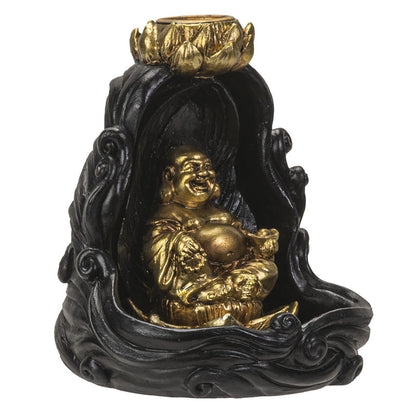Golden Buddha Backflow Incense Burner 4 Inches