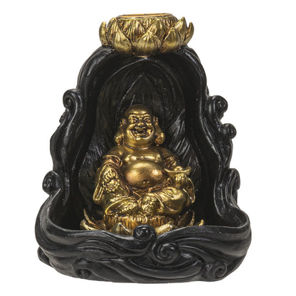 Golden Buddha Backflow Incense Burner 4 Inches