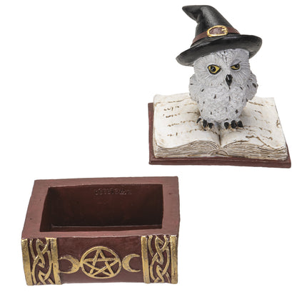 Wizard Owl on Spell book Figurine