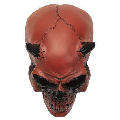Crimson Demon Skull - Red Devil Horned