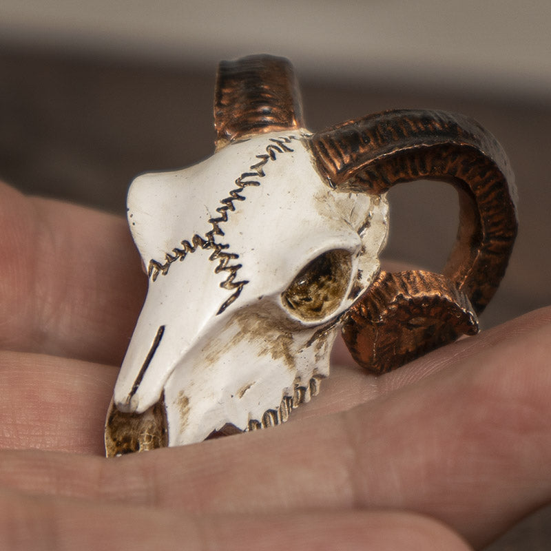 Mini Ram Skull Figurine by Alchemy England