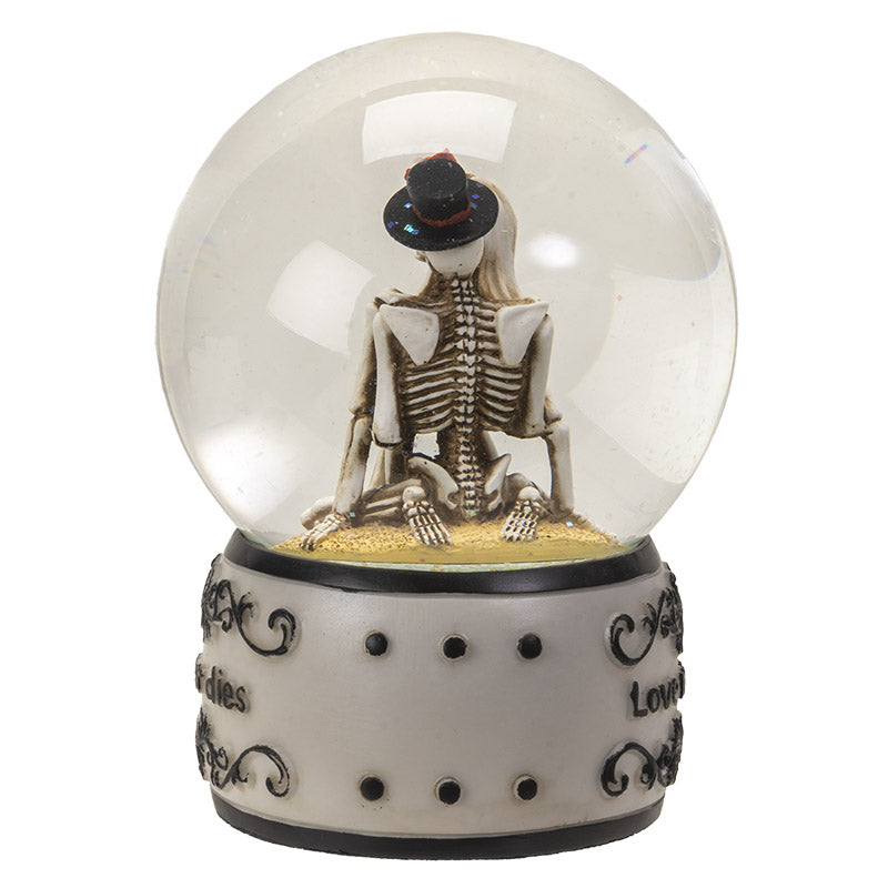 Love Never Dies' Romantic Eternal Love Skeleton Water Globe