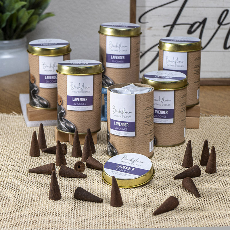Lavender Jumbo Backflow Incense Cones by Something Different UK