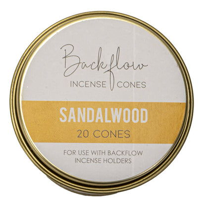 Sandalwood Jumbo Backflow Incense Cones by Something Different UK