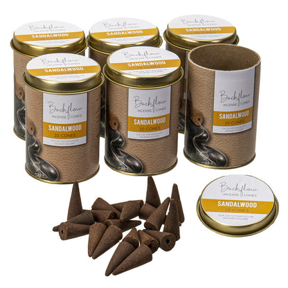 Sandalwood Jumbo Backflow Incense Cones by Something Different UK