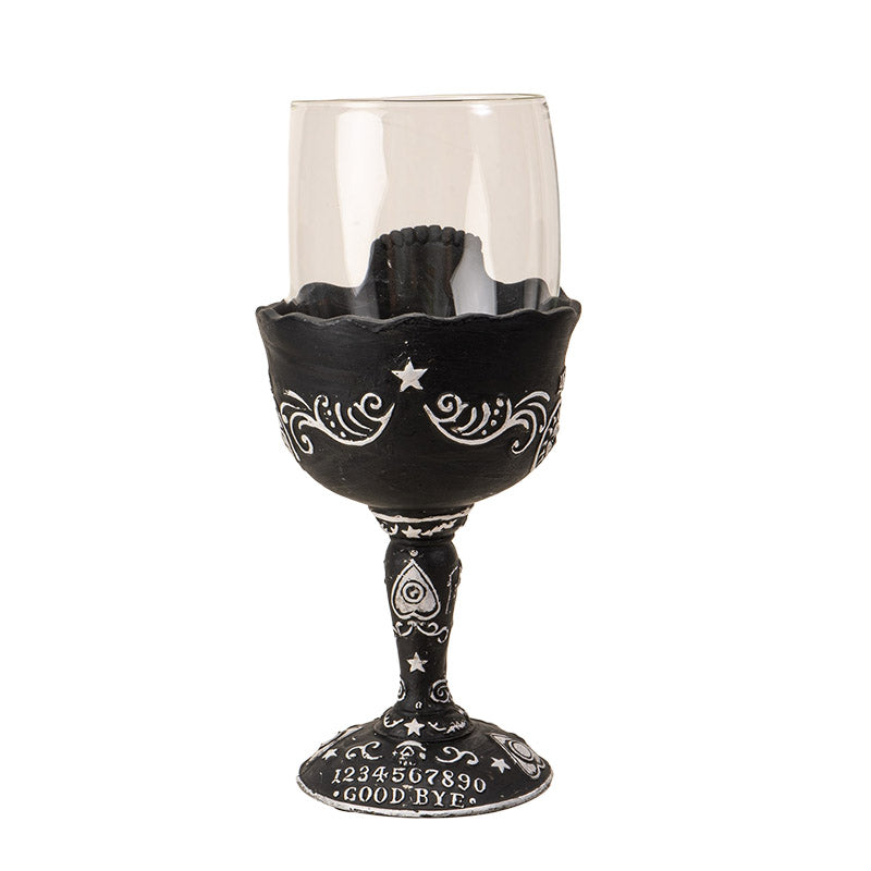 Spirit Board Glass with Skull Ouija Goblet