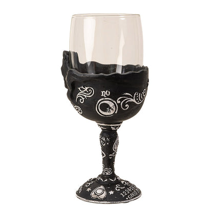 Spirit Board Glass with Skull Ouija Goblet