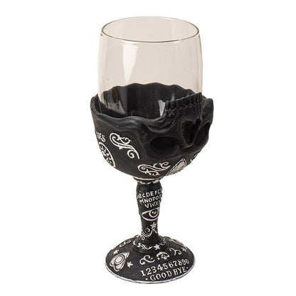 Spirit Board Glass with Skull Ouija Goblet
