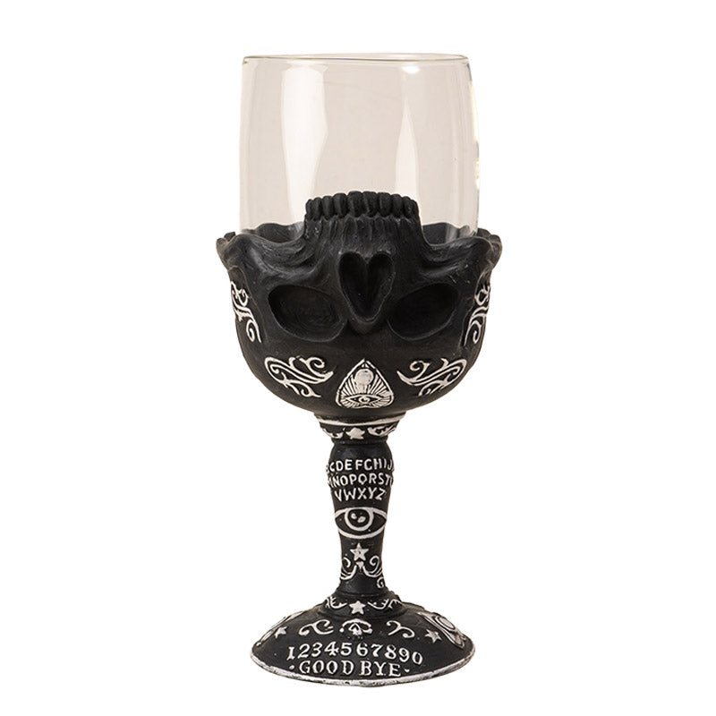 Spirit Board Glass with Skull Ouija Goblet