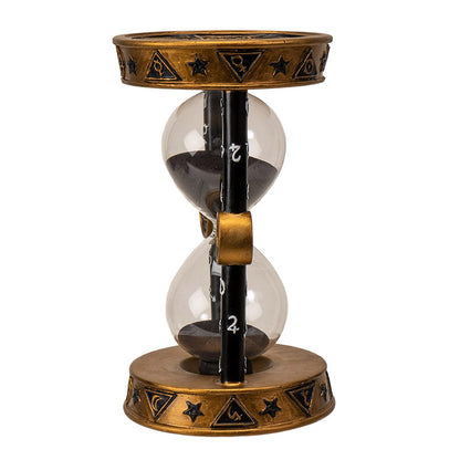 Gothic Astrological Sand Timer Black Sand Hourglass