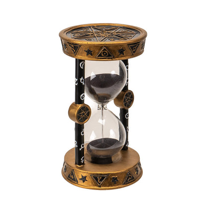 Gothic Astrological Sand Timer Black Sand Hourglass