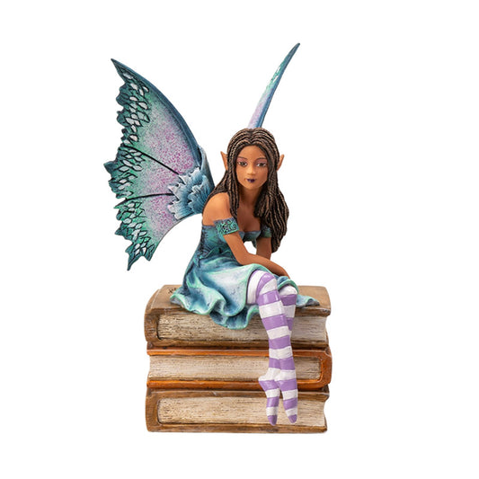 Purple Winged Book Fairy on Books by Amy Brown