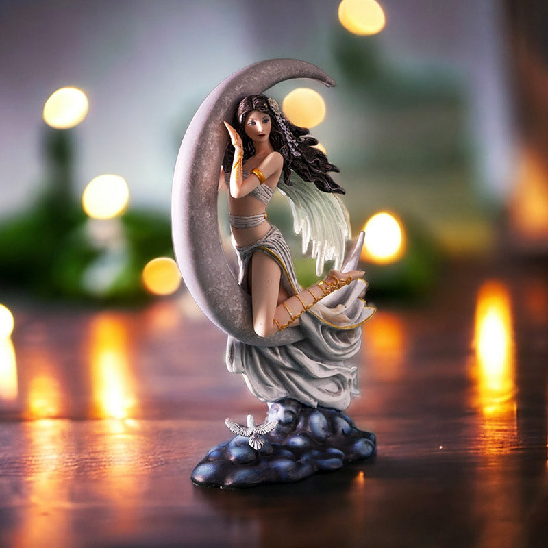 Moon Lullaby Fairy on Crescent Moon by Nene Thomas