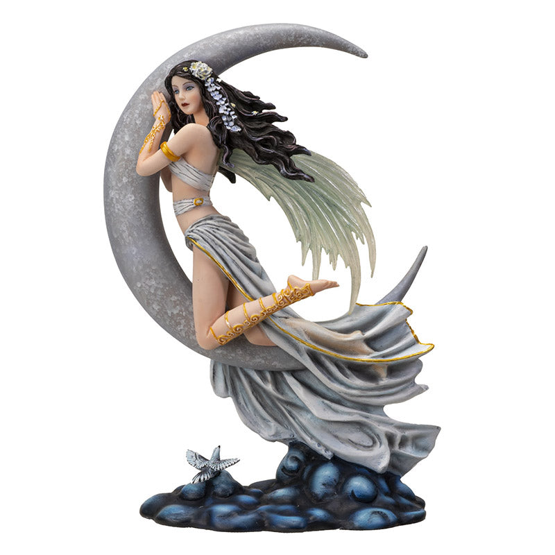 Moon Lullaby Fairy on Crescent Moon by Nene Thomas