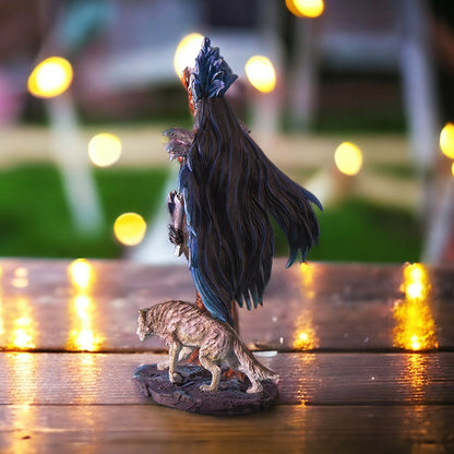 Fire of Ring Fantasy Warrior with Guardian Wolf by Ruth Thompson