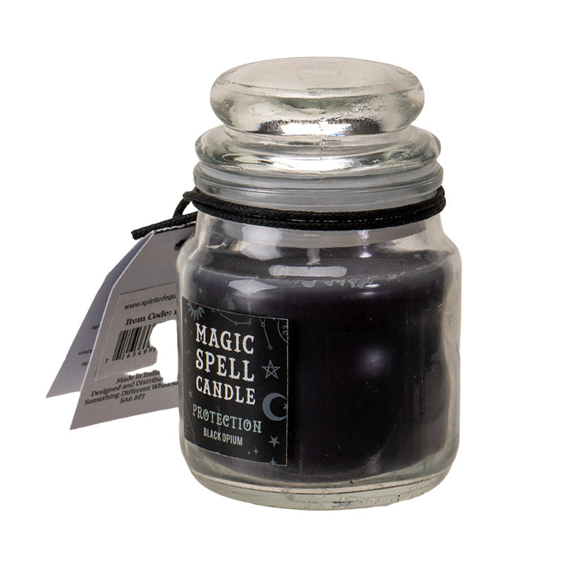 Protection Black Opium Spell Candle by Something Different UK