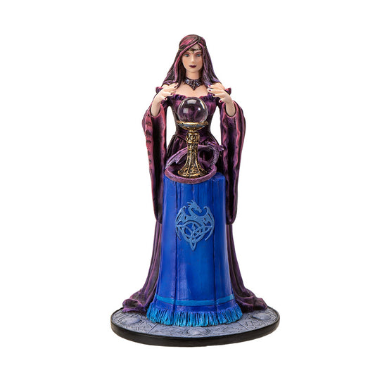 Sorceress, Dragon, and Crystal Ball by Anne Stokes