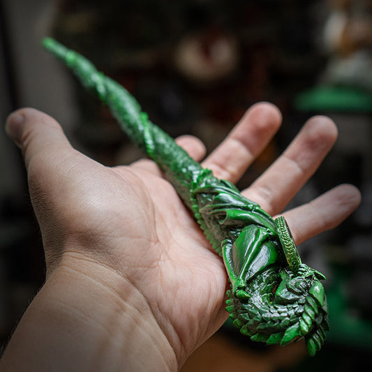 Verdant Guardian Earth Dragon Wand 14 Inches