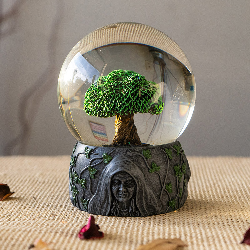 Tree of Life Water Globe with Glitter Sparkle