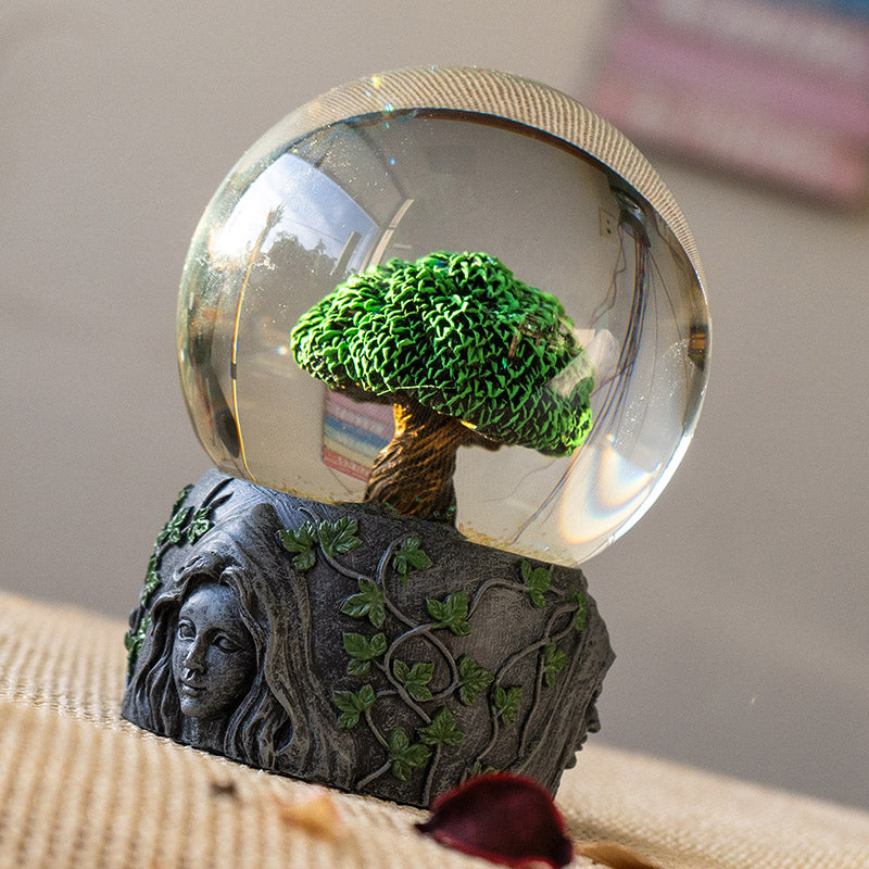 Tree of Life Water Globe with Glitter Sparkle