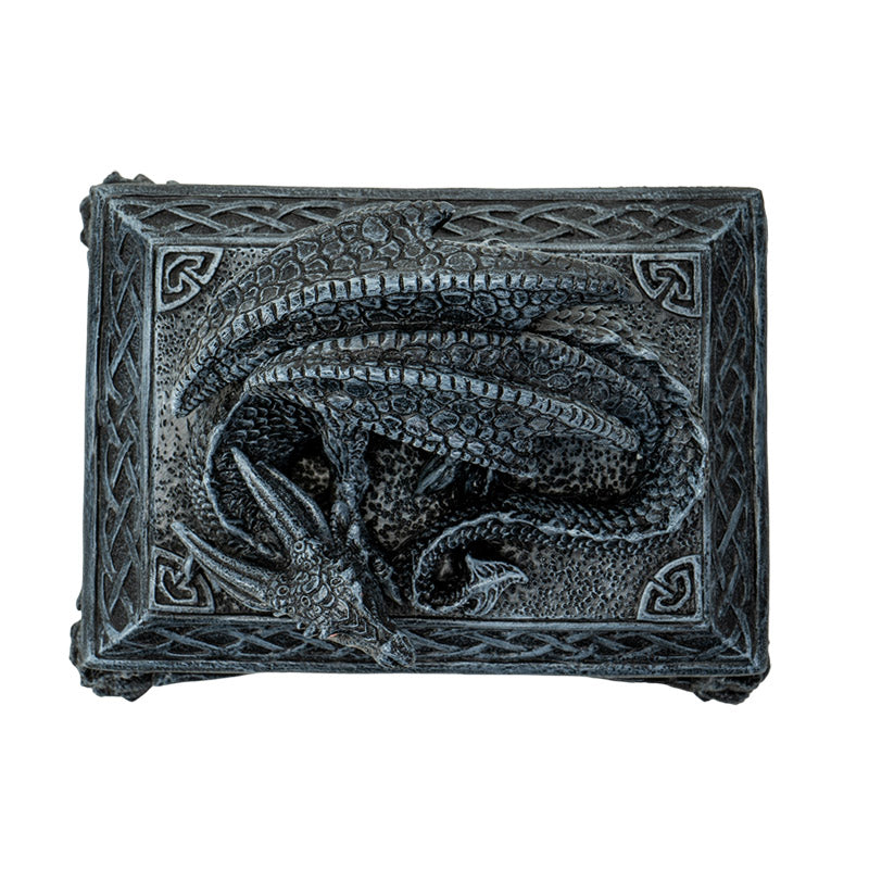 Celtic Dragon Jewelry Box – Winged Guardian Decorative Trinket Holder