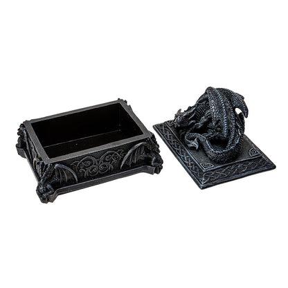 Celtic Dragon Jewelry Box – Winged Guardian Decorative Trinket Holder
