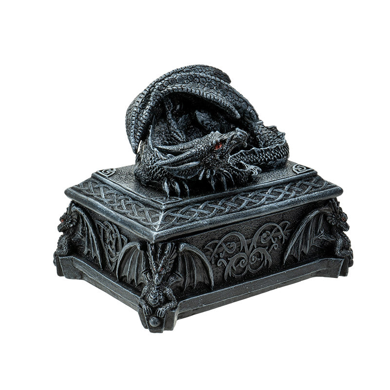 Celtic Dragon Jewelry Box – Winged Guardian Decorative Trinket Holder