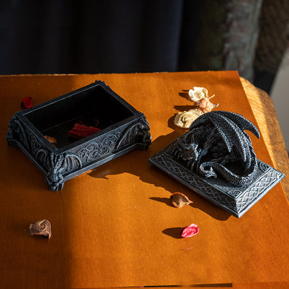 Celtic Dragon Jewelry Box – Winged Guardian Decorative Trinket Holder