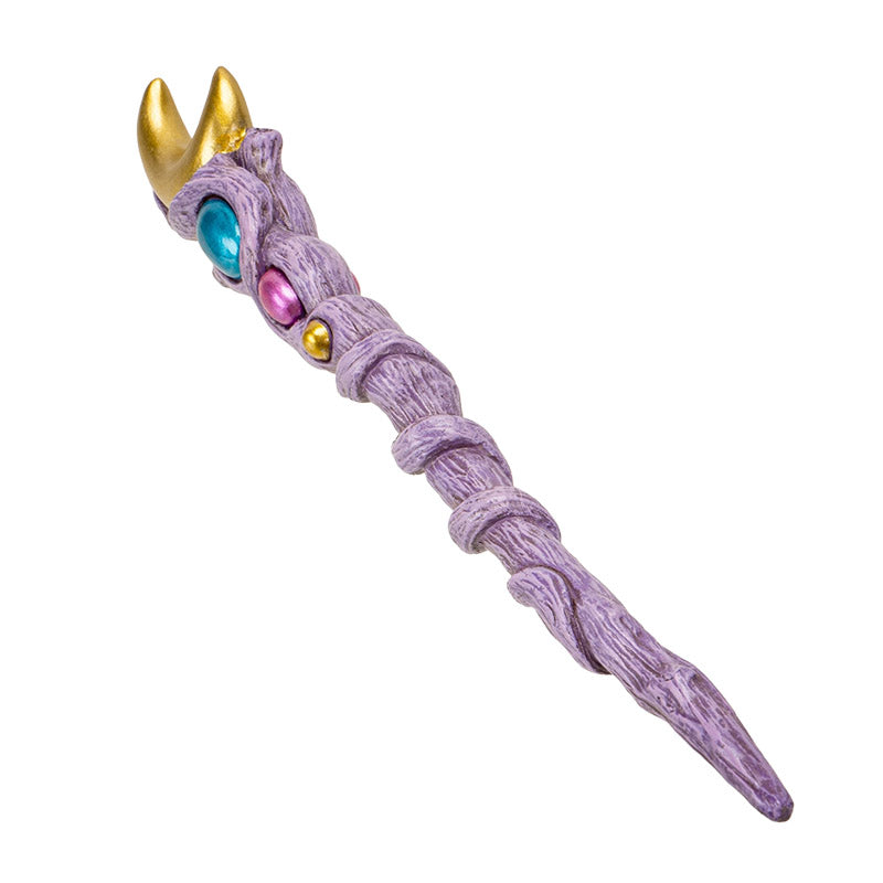 Crescent Moon Gemstone Magic Wand