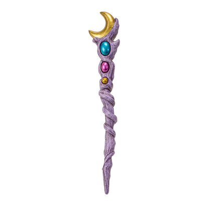 Crescent Moon Gemstone Magic Wand