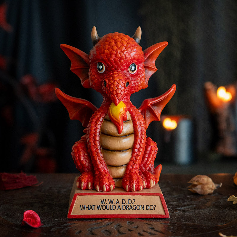 Dragon Collectible Figurine Featuring What Would A Dragon Do? (W.W.A.D.D) Message