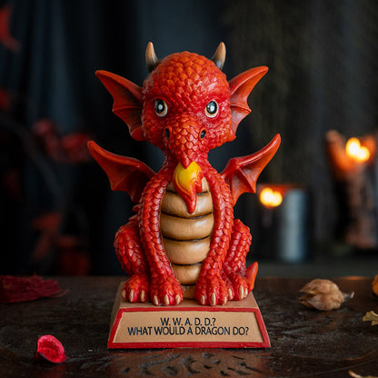 Dragon Collectible Figurine Featuring What Would A Dragon Do? (W.W.A.D.D) Message