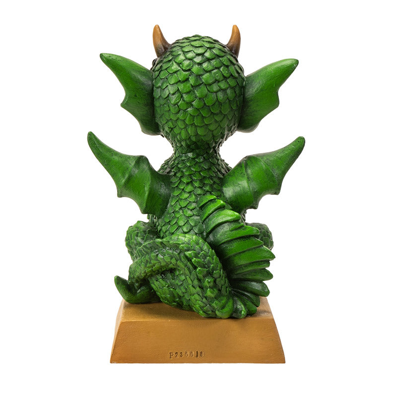 Dragon Collectible Figurine Featuring Flame Design and Your Fantastic Dreams Have Wings Message