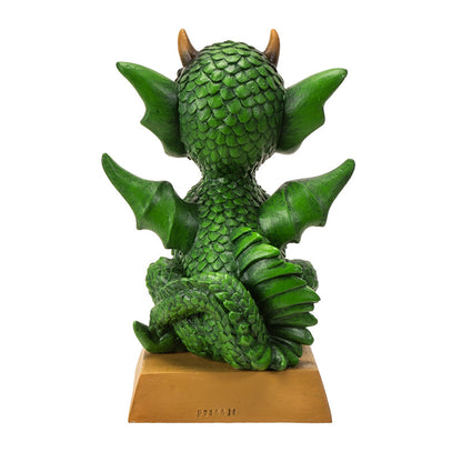 Dragon Collectible Figurine Featuring Flame Design and Your Fantastic Dreams Have Wings Message