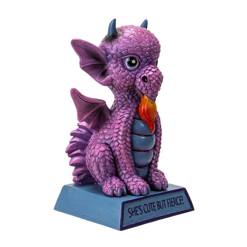 Dragon Collectible Figurine Featuring She’s Cute but Fierce Message