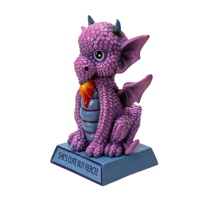 Dragon Collectible Figurine Featuring She’s Cute but Fierce Message